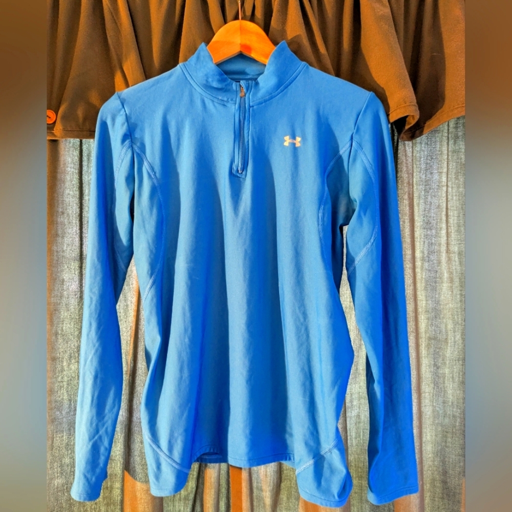 Under Armour Vibrant Blue Half-Zip Top Cold gear